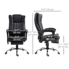 Vinsetto - Fauteuil de bureau exécutif avec massage à vibrations 6 points - noir-Dossier incurvé et accoudoirs rembourrés pour soutien et confort