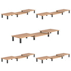 ShoppingAll - Support et rehausseur pour double moniteur - Noyer - Paquet de 5-Conçu pour augmenter la disposition verticale des moniteurs, ordinateurs portables, imprimantes, téléviseurs et écrans LCD