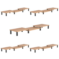 ShoppingAll - Support et rehausseur pour double moniteur - Noyer - Paquet de 5-Conçu pour augmenter la disposition verticale des moniteurs, ordinateurs portables, imprimantes, téléviseurs et écrans LCD