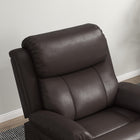 HOMCOM - Fauteuil inclinable manuel avec massage par vibration - brun-Deux poches latérales pour un rangement pratique 