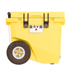 RovR -RollR 45 Glacière rigide à roulettes pintes avec poignée télescopique - Côté ensoleillé-Les pneus gonflables tout-terrain RollR 9'' glissent sans effort sur le sable, la terre et l’herbe durs