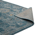 Modway - Cynara Médaillon vintage floral vieilli Tapis de 5 pi l x 8 pi L - Bleu argenté, sarcelle et beige-8