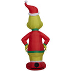 GEMMY - Grinch gonflable de Noël avec pull moche « Joyeux Grinchmas »-Se dégonfle pour un rangement facile