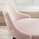 Modway - Adorn Performance Velvet Tabouret de comptoir - Rose-Tissu résistant aux taches durable