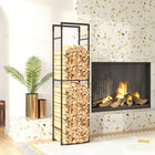 Outsunny - Porte-bûches extérieur- support à bûches robuste avec étagère réglable-Structure surélevée gardant le bois de chauffage hors du sol pour une meilleure circulation de l'air et un séchage optimal 