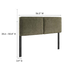 Modway - Lindee Tissu Boucle Tête de lit complète, Sage-7