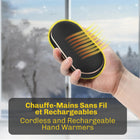Handy Heater - Chauffe-mains électriques portables à chaleur instantanée - Lot de 2-Construction durable: conçu pour une utilisation répétée et des performances durables par temps froid