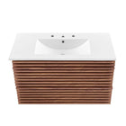 Modway - Render Support mural de 36" Vanette de salle de bain - Blanc noyer-8