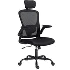 HOMCOM - Chaise de bureau ergonomique avec soutien lombaire 4d - noir-Maille respirante empêchant l'accumulation de chaleur, assurant un confort frais toute la journée 