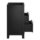 Modway - Dixie 24" Solide Armoire de toilette de salle de bain (lavabo non inclus) - Noir-Assemblée requise