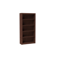 Manhattan Comfort - Bibliothèque Olinda 90,5 cm style mid-century modern - Noyer-Bibliothèque Mid-Century Modern pour salon et bureau
