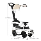 Aosom - Mercedes-benz g350 licensed toddler sliding car - white-Siège confortable avec repose-pieds, garde-corps et pare-soleil 