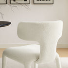 Modway - Stellan Dos courbé Boucle Tapis Chaise à manger Ensemble de 2 - Crème-Assemblée requise