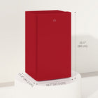HOMCOM - Mini réfrigérateur avec congélateur et porte réversible - rouge-Comprend 2 clayettes réglables, un bac à légumes et des balconnets de porte 
