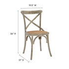 Modway - Gear Restauration Fauteuil d’appoint - Gris-Cadre en bois d’orme revêtu
