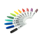 Hilroy - Marqueurs permanents, marqueur permanent, faible odeur, pointe fine, couleurs assorties, Lot de 12-8