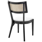 Modway - Caledonia Tissu tapis Chaise à manger Ensemble de 2 - Noir Blanc-8