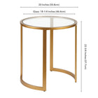 Hudson&Canal - Table d'appoint ron Mitera 20 po de largeur - Laiton-8