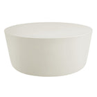 Modway - Brion Rond intérieur - Terrasse extérieure Béton Table basse - Blanc-Construction en béton