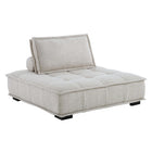 Modway - Saunter Touffe Tissu Chaise sans accoudoir - Beige-Canapé sectionnel sans accoudoirs