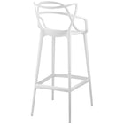 Modway - Entangled Tabouret de bar - Blanc-Capsules de pied non marquées