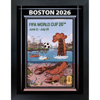 Boston 2026 FIFA World Cup - Photoglass encadre - 20" x 26"-Affiche officielle de ville hote FIFA Coupe du Monde 2026