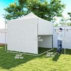 Outsunny - Tente auvent pliante 10 pi l x 10 pi L avec auvent et parois latérales - UPF50+-Comprend des cordes d’haubanage, des piquets de sol et des sacs de sable pour une stabilité accrue  les trous de drainage empêchent l’accumulation d’eau sur la tonnelle