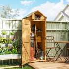 Outsunny - Abri de jardin - 76 cm x 53 cm x 180 cm - Marron-Offre un espace compact et pratique pour ranger vos outils et équipements de jardin  
