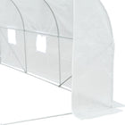 Outsunny - Serre tunnel portable à entrée marchable - 11,5 pi x 10 pi x 6,6 pi- La bâche en PE robuste laisse passer la lumière du soleil, aidant vos plantes, fleurs et herbes à pousser naturellement et magnifiquement  
