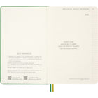 Moleskine - 2026 Peanuts Charlie et Snoopy édition limitée 12 mois couverture rigide agenda journalier - 5 po x 8.25 po - vert émeraude-Pages De Garde Et Pochette Arrière Personnalisées