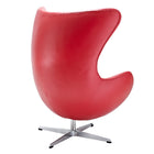 Modway - Glove Cuir Chaise longue - Rouge-Base en aluminium finie miroir