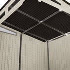 Suncast - Remise de rangement Everett 6 pi x 5 pi - Gris colombe-Faible entretien, facile à nettoyer et à entretenir.