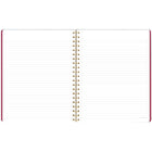 Mead - West Village Cahier spirale, 11 po H x 9 po l, 80 feuilles, couverture rigide, Blanc/gris à motif floral, 80 feuilles-Double pochette de rangement : Gardez reçus, cartes professionnelles et papiers volants bien organisés