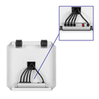 Luxor - LuxPower Tour de recharge mobile pour 16 appareils avec alimentation CA/USB (hauteur ajustable, 8 prises CA / 8 ports USB)-Une paire de roulettes dissimulées permet un transport facile dans une salle de classe ou un espace de travail