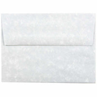  JAM Paper Enveloppes d'invitation parchemin A6 - 4,75 x 6,5 po - Bleu recyclé - paquet de 50-Couleur : bleu, Les enveloppes présentent une finition parchemin marbré pour une touche élégante