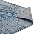 Modway - Chiara Treillis floraux vieillis contemporains Tapis de comédie 8 pi l x 10 pi L - Bleu marocain-Haute densité / Tissé à la machine