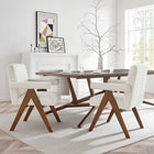 Modway - Lyra Tissu Boucle Chaise de salle à manger Ensemble de 2 - Ivoire-Tissu boucle Tissu Rembourrage