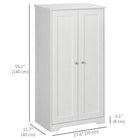 HOMCOM - Armoire de rangement 27,6 po L - blanc-Panneau de particules avec surface en mélamine pour un entretien facile 