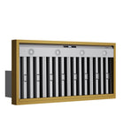 KUCHT KRH48SG 48 po Hotte murale - 900 CFM - Acier inoxydable avec accents dorés-Cette hotte élégante est fournie avec des filtres à chicane en acier inoxydable compatibles lave‑vaisselle