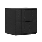 Manhattan Comfort - Table de nuit Clive 22" style mid-century moderne à 2 tiroirs - Noir et Or-10