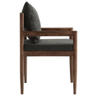 Modway - Remington Fauteuil à manger - Charbon de bois-Glissières de plancher sans marquage