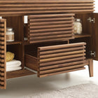 Modway - Render 48" Armoire de lavabo compatible avec un seul lavabo (non inclus) - Noyer-MDF et panneau de particules