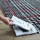 Modway - Kaja Abstract Plaid Tapis de 5 pi l x 8 pi L - Ivoire noir et rouge-Dessous du tissu de jute adhéré