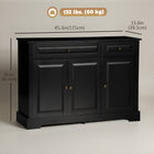 HOMCOM - Buffet 45,3 po L - noir-Convient à la salle à manger, la cuisine, le salon ou tout autre espace restreint nécessitant un peu plus de rangement 