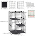 PawHut - Parc pour cochons d’Inde et lapins 39 panneaux avec porte - chaque panneau 14 po L x 18 po H-Le design en forme de château en fait un accent idéal pour la maison 