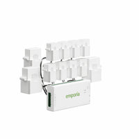 Emporia - Vue 3 Moniteur d'énergie domestique triphasé intelligent avec 8 capteurs de niveau de circuit 50A-Prêt pour systèmes électriques triphasés et inclut un capteur supplémentaire 200A conçu pour installations commerciales légères triphasées quatre fils jusqu à 415Y 240VAC et moins de 600A, compatible avec systèmes utilisant une connexion neutre et non compatible avec systèmes triphasés trois fils delta sans neutre donc aucun capteur supplémentaire n est requis