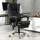 Vinsetto - Fauteuil de bureau exécutif avec massage à vibrations 6 points - noir-La microfibre est respirante, confortable, facile d’entretien et résistante à l’usure des foyers actifs