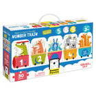 Banana Panda - Puzzle à assembler, train de chiffres, 3 ans et plus-Mélanger et assortir les pièces favorise la créativité - le format unique 2 en 1 encourage les enfants à explorer des combinaisons non évidentes avec les éléments ronds correspondants