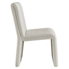 Modway - Emory Velours Performance Rembourré Fauteuil d’appoint de salle à manger - Alabaste-Arrivée entièrement assemblée