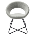 Modway - Nouvelle Tissu rembourré Chaise à manger Ensemble de 2 - Noir Gris clair-8
